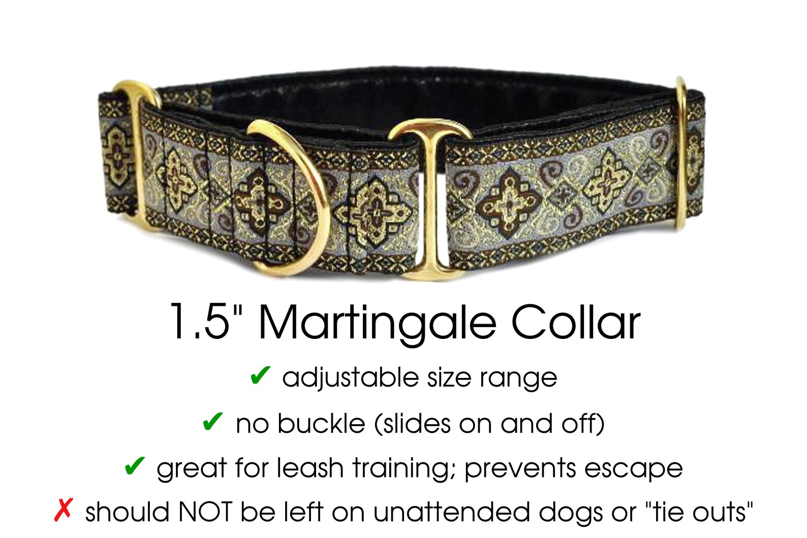 Gray Celtic Martingale Dog Collar or Buckle Collar Etsy