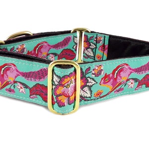 Chipmunk Martingale Collar or Buckle Dog Collar - Adjustable for Medium to Large Dogs, Greyhounds, Whippets, Galgos, Salukis - 1.5 Inch Wide