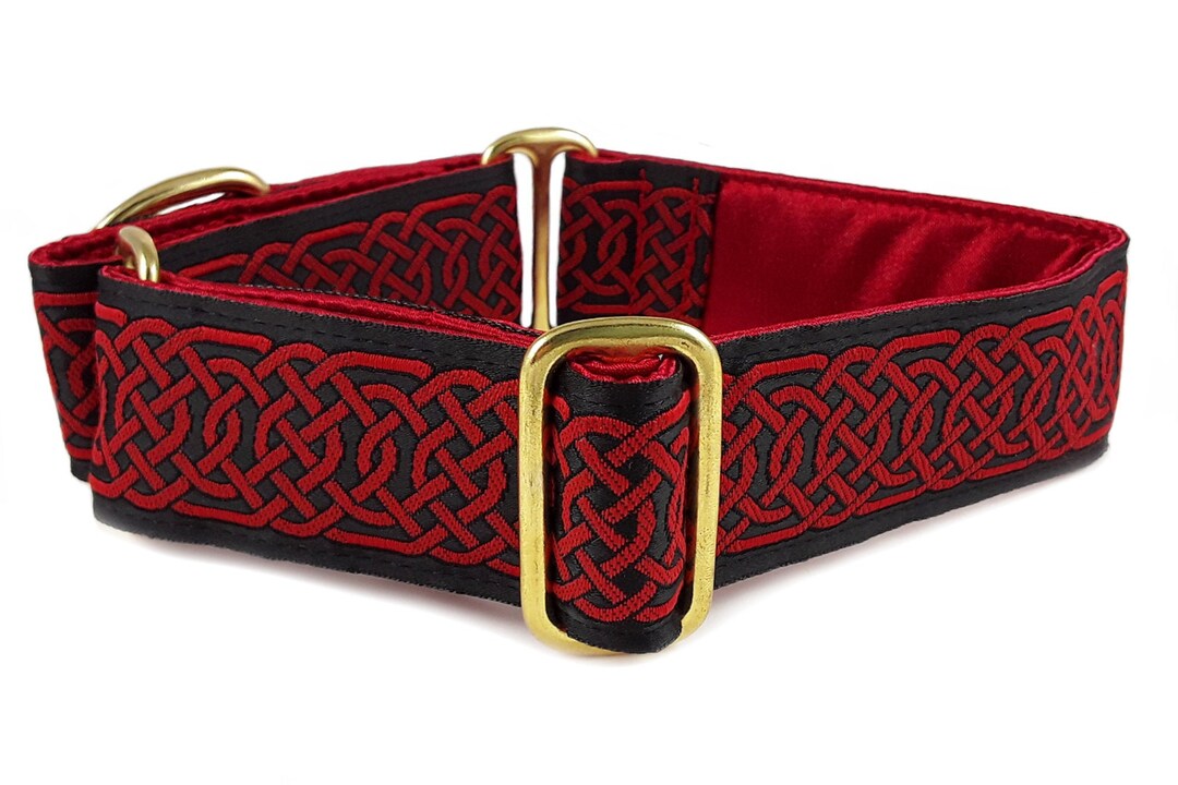 Red Celtic Martingale Dog Collar or Buckle Collar Adjustable Etsy