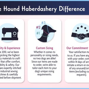 The Hound Haberdashery Difference: Quality & Experience, Custom Sizing, Our Commitment to You