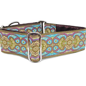 Renaissance Martingale Hundehalsband mit Pflaume | Einstellbar für mittlere / große Hunde, Windhunde, Deutsche Doggen, Barsois - 5,5 cm breit