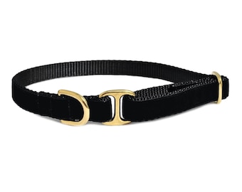Black Velvet Tag Collar: Sighthound ID Collar, Adjustable