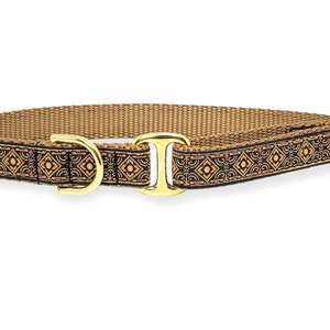 Tan Diamonds - Dog Tag Collar, Greyhound Tag Collar, Dog ID Tag Collar, House Collar, Dog Collar, Handmade Dog Collar - 3/4 Inch Wide