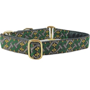 1 Inch Wide Celtic Dog Collar: Martingale or Buckle Style, Adjustable for Small/Medium Dogs, Terriers, Sighthounds, Etc | Gift for Pet Owner