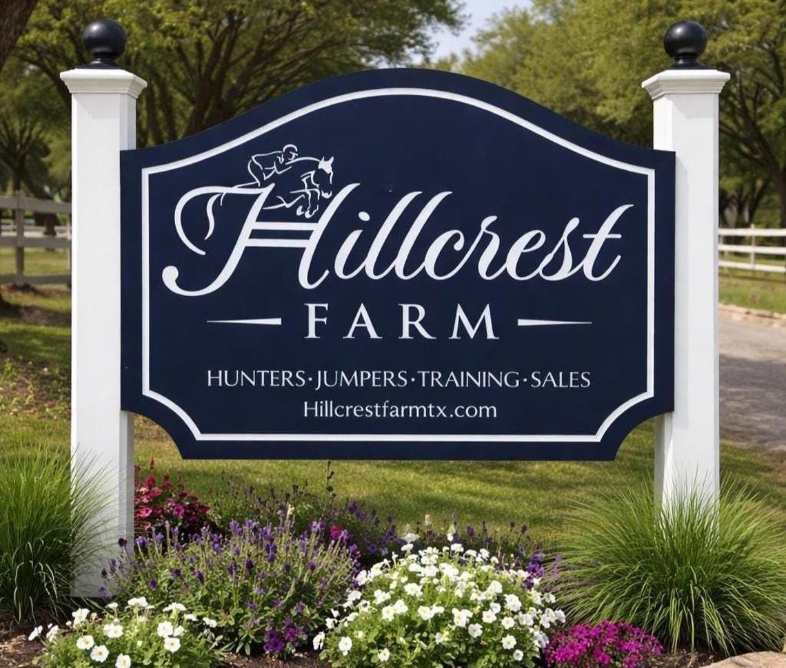 Custom Horse Farm Sign,custom Farm Signs,custom Outdoor Name Signs,farm ...
