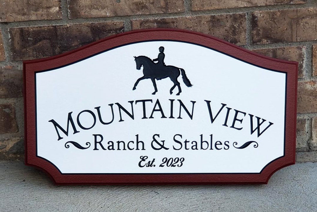Outdoor Farm Sign, Custom Farm Sign, Personalized Equestrian Sign