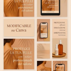 Volantino Canva Solari Professionali – Estetista | Template Estivo Personalizzabile