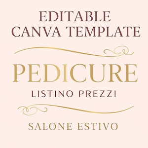 Listino Prezzi Pedicure Estivo – Template Canva Quadrato Elegante per Estetiste e Centri Estetici -Volantino Servizi Beauty