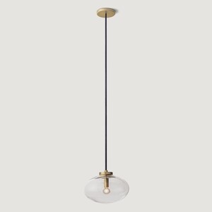 Glass Pendant Light – 10&quot; Globe |  Modern Minimalist Hanging Light| Vaulted Ceiling Compatible