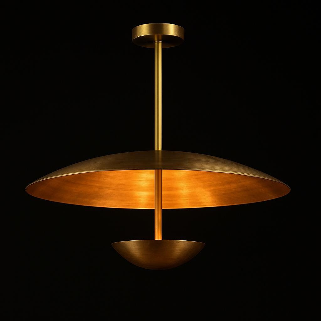 イタリア製ミッドセンチュリーの真鍮製スプートニクペンダントライト