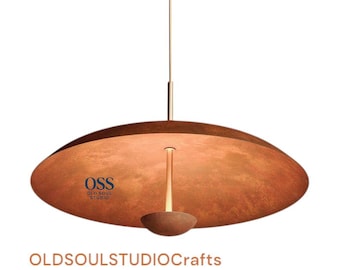Verdigris Brass Sputnik Chandelier: Mid-Century Modern Pendant Light