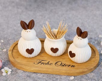 Salt & Pepper Shaker Set Rabbit Made of PLA – Cute Kitchen Decoration – Easter Table Decoration – Gift Idea Kitchen Gift Set Rabbits