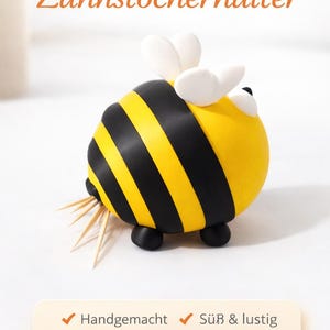 Gift idea, toothpick holder dispenser, bee decoration made of PLA, handmade kitchen accessory, bee decoration, gift for men, women, girlfriend image 8