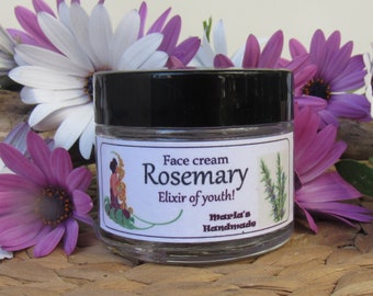 Rosemary Face Cream | Rosemary Face Moisturizer | Organic Day Cream | Natural Gift Care | Facial Care by Maria's Handmade