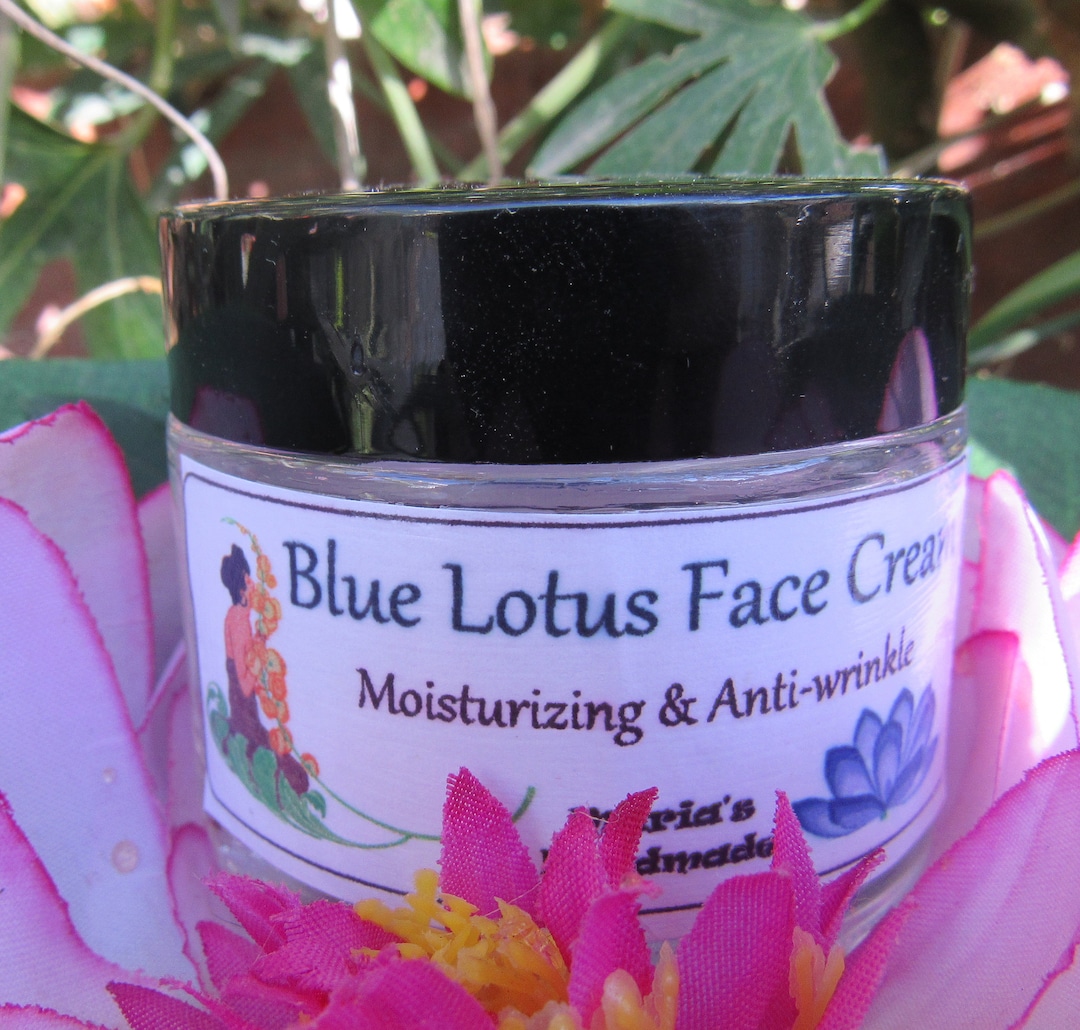 Face Cream blue Lotus Organic Day Cream All Skin Types Antiaging Anti