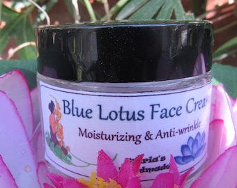 Crema facial / *Loto azul* / Orgánica / Crema de día / Todo tipo de piel / Antienvejecimiento / Antiarrugas / Cuidado vegetariano de Maria's Handmade