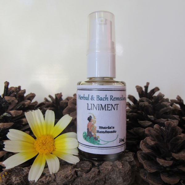 Liniment | Pain Relief with Bach Flowers | Organic | Herbal Lotion by Maria's Handmade