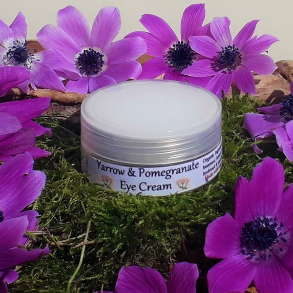 Eye Cream with Yarrow & Pomegranate | Firming Eye Cream | Fine Wrinkles | Eye Moisturizer | Natural Gift Care | Eye Care by Maria's Handmade