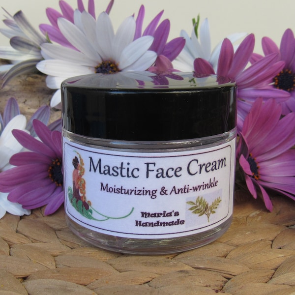 Crème de jour pour le visage au mastic | Chios Mastiha | Hydratant pour le visage | Crème de jour bio | Cadeaux de soins naturels | Soin du visage de Maria's Handmade