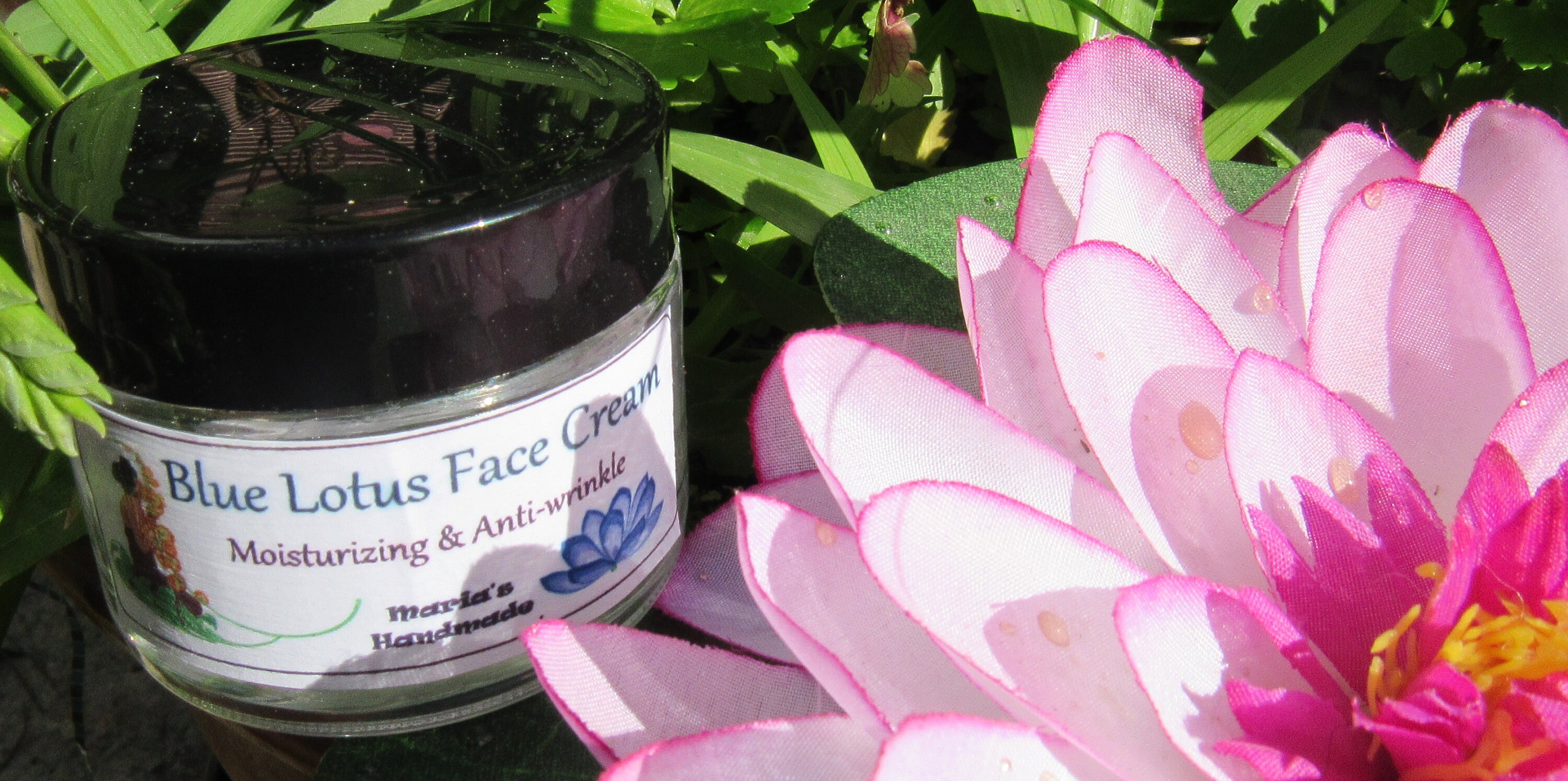 Face Cream blue Lotus Organic Day Cream All Skin Types Antiaging Anti