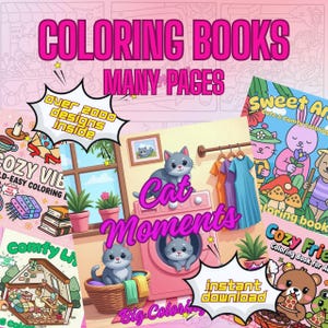 Cozy & Aesthetic Coloring Set Inspired by Coco Wyo | Printable PDF for Relaxation and Fun | Digital Download for Adults and Kids