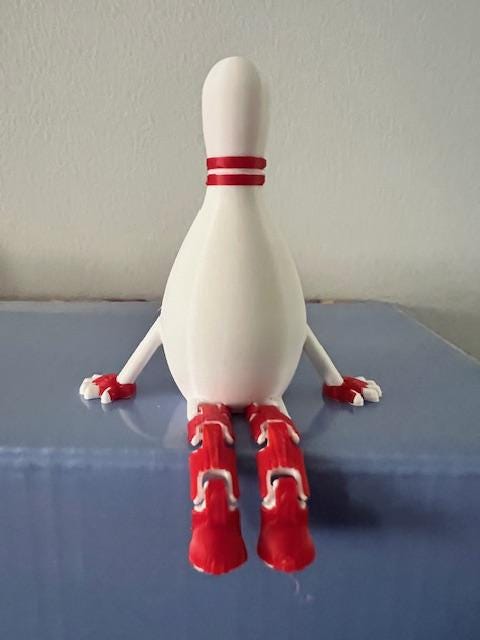 Bowling Pin Bean ポーリングピン人形 Bowling Pin Figure - Articulating With Moveable Legs - Etsy
