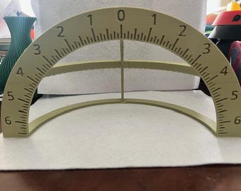 Bowling Ball Quarter Scale Layout Tool with angles (3D Printed)