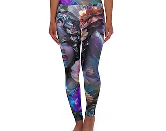 Floral Yoga Leggings: High Waisted Fitness Apparel