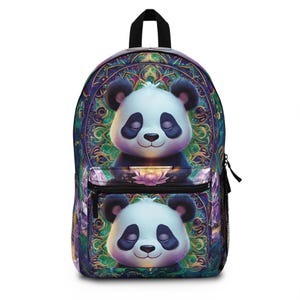 Whimsical Panda Backpack: Kids School Bag, Travel Adventure Pack