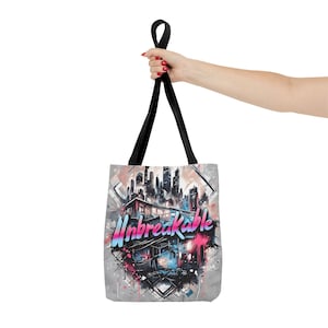 Graphic Art Tote Bag: Stylish Polyester Shopping Carryall