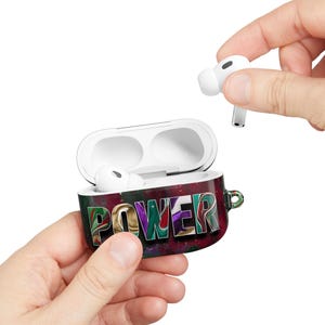 Vibrant AirPod Case - Colorful Power Design, Accessory for Music Lovers, Trendy Gift for Teens, Durable Phone Accessory, Holiday Present