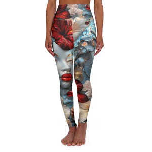 Goddess High Waisted Yoga Leggings: Vibrant Print Activewear