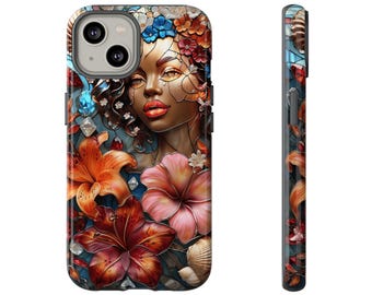 Floral Stained Glass Art Tough Phone Case