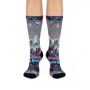 Generational Curse Breaker Crew Socks - Urban Vibes, Comfort for Daily Wear, Perfect for Casual Outfits, Gift for Sock Lovers and Streetwear