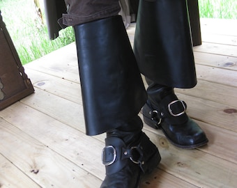 Leather Round Style Buckled Boot Straps / Pirate Costume / Reenactment