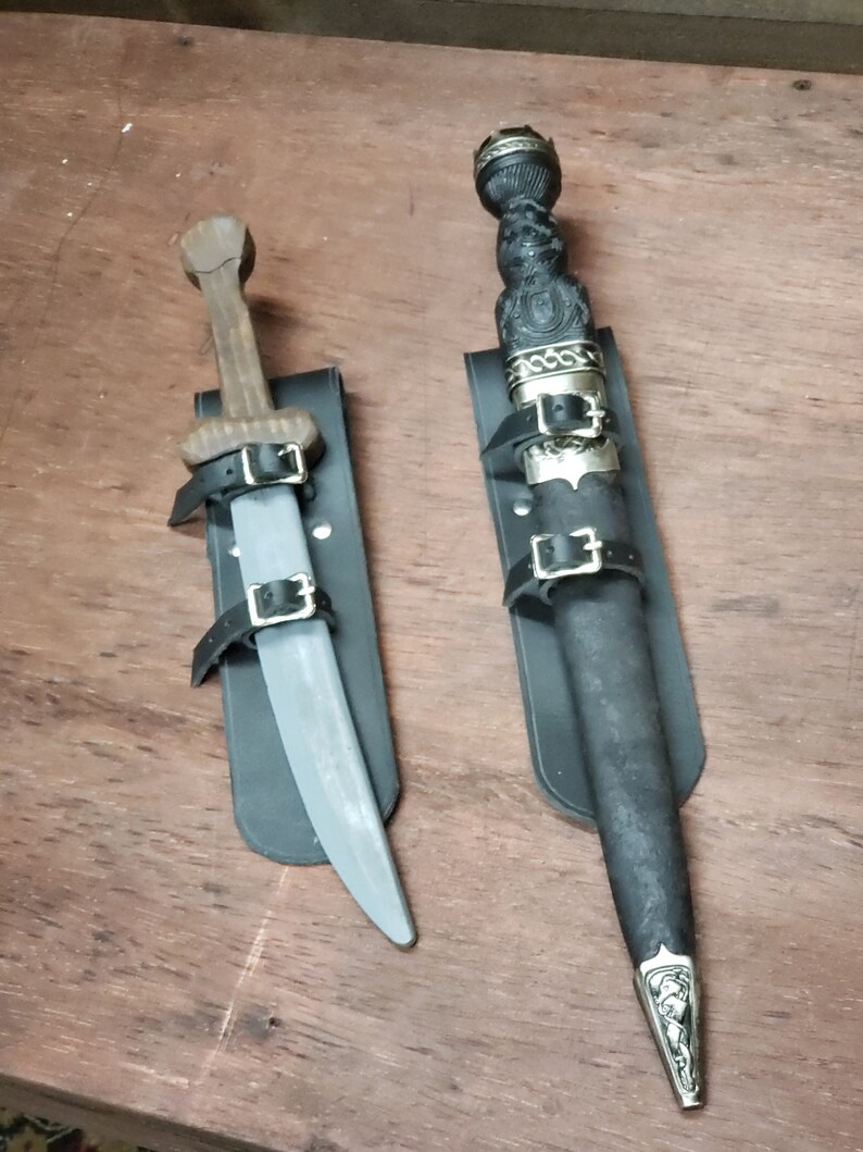 Leather Dagger Frog / Dagger Holder for Belt / Dirk Etsy