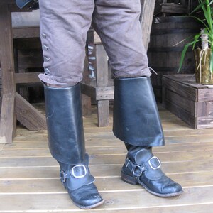 17th Century Leather Buckled Boot Straps / Musketeer / Pirate Costume ...