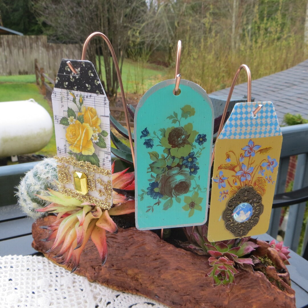 Decorative Plant Stake Floral Picks Decoration Handmade Metal