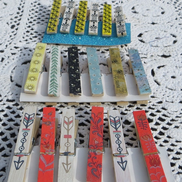 Painted Clothes Pins Etsy