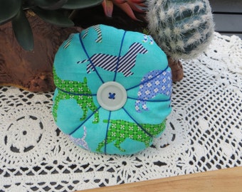 Handmade Pincushion Cute Classic Pincushion Large Pillow Style Handmade Fabric Pincushion Bold Dogs Style Pretty and Large Pin Cushion OOAK