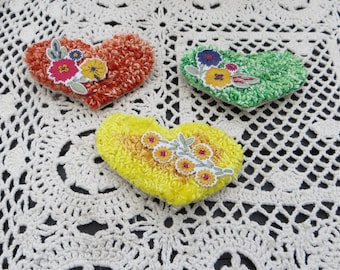 Decorative Handmade Magnets Fuzzy Heart Magnets Punch Needle Tufted One of a Kind Gift Ideas Gift Magnets Unique Magnets One of a Kind