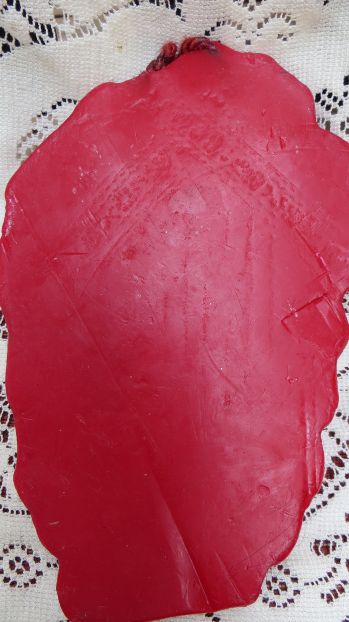 Red Wax Fruit Wall Hanging Very Unique Vintage Decor Etsy