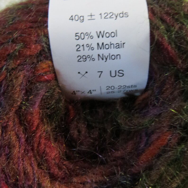 2 Skeins of Diakeito Yarn Color 311 Japanese Yarn Wool Mohair and Nylon Content 40g 122 Yards Dark Multi Color Yarn Fall Colors Diakeito