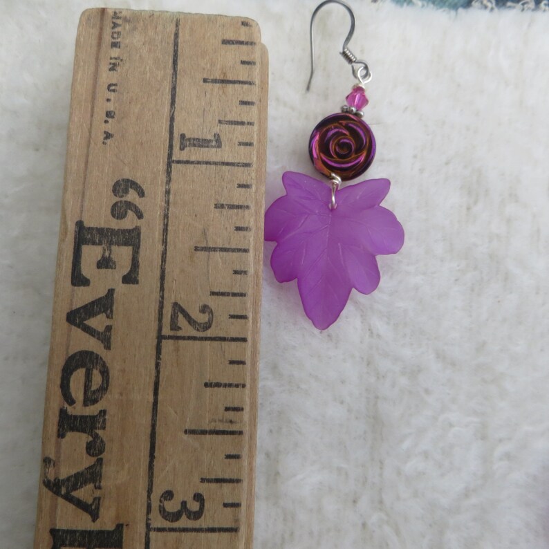 Leaf Earrings Bright Resin Leaf Handmade Earrings Bright Etsy