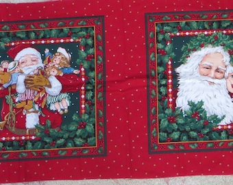 Lovely Piece of Santa Fabric The Cynthia Hart Collection Santa Cotton Fabric for Quilting or Craftring 18" x 44" Santa Holding Child Fabric