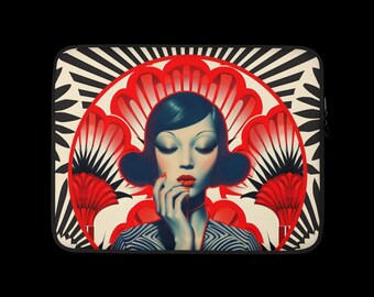 Art Deco Laptop Sleeve: Water-Resistant Neoprene Computer Case