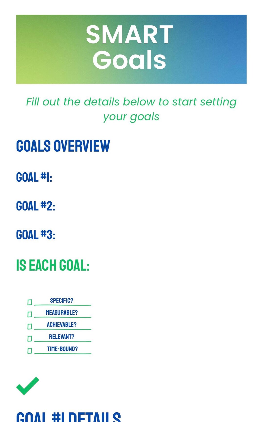 SMART Goal Setting Worksheet Goal Planning Fillable PDF ADHD Coaching ...