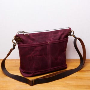 Bolso bandolera de lona encerada