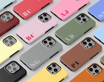 Personalized Monogram iPhone & Galaxy Case: MagSafe Compatible, Dual Layer Protection