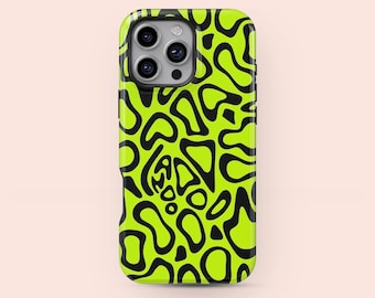 Lando Norris 2024 helmpatroon zwart telefoonhoesje: iPhone en Samsung Galaxy.